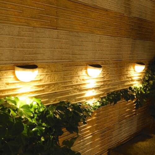 Led solar semicircular stair light, outdoor garden decoration landscape street light, waterproof solar wall light