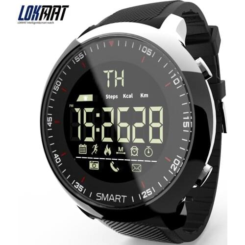 LOKMAT MK18 Bluetooth Smart Watch Men Life Waterproof Pedometer Message Reminder Outdoor Sports smartwatch for ios Android