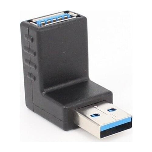 USB 3 Male To Female Adapter Connector Kit,USB 3.0 Header 180/90 Degree (Right,Left,Up,Down) Notebook Laptop Port Jack Protector