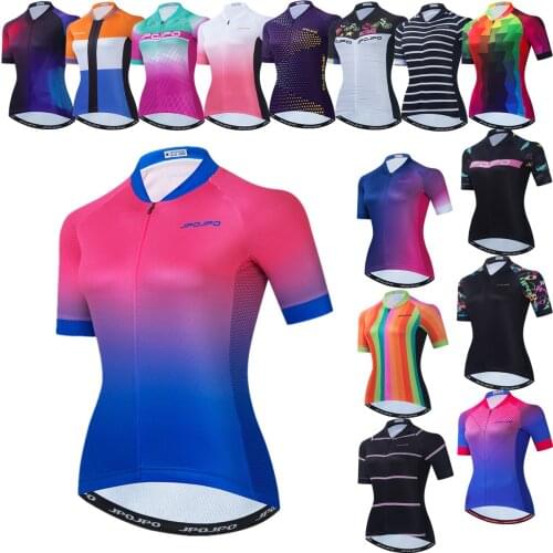 Summer Womens Cycling Jersey Mujer Bicycle Clothing Maillot Ciclismo Short Sleeve MTB Bike Jackets Road Bicycle Shirt