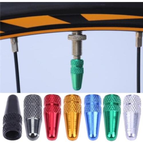 5pcs Rainbow Color Bicycle Tire Valve Cap Aluminum High Pressure Caps for Valves Presta Bike Tyre Stem Metal Dust Accessories