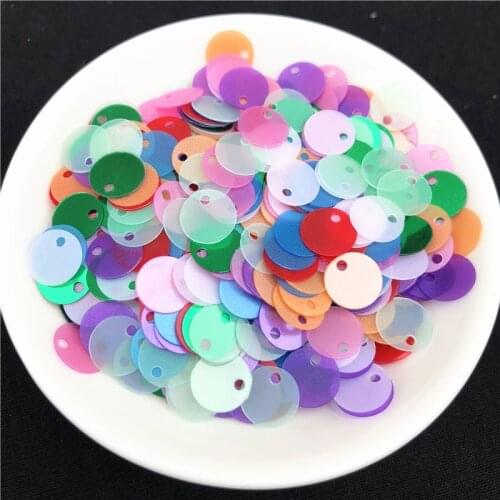 500g/pack 8mm Flat round Matte Colors loose sequins Paillettes sewing Wedding craft with 1 side hole,Women Garment Accessory