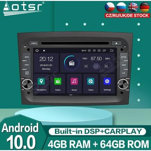 For FIAT DOBLO 2016 2017 2018 Android 10.0 Auto Stereo Audio Carplay Radio Car Multimedia Player GPS Navigation Tape Recorder
