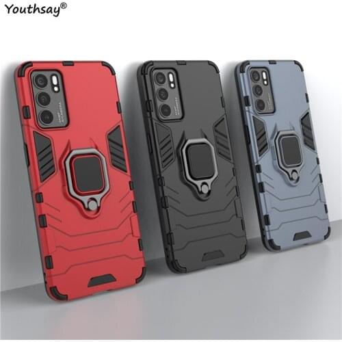 For OPPO Reno 6 Case Protective Case For OPPO Reno6 Cover Armor Shell Finger Ring Cover For OPPO Reno 6 Pro Plus Case