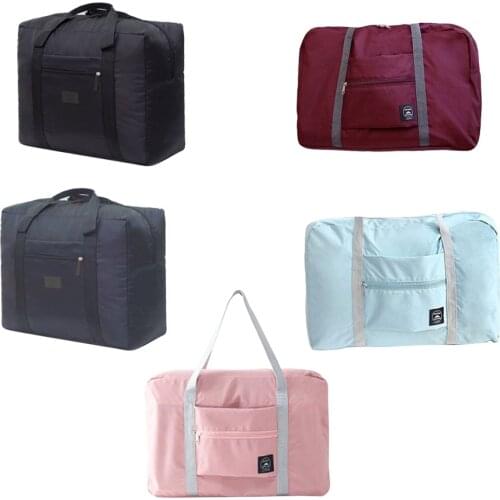 Travel Carry On Duffle Bag Large Foldable Luggage Clothes Storage Weekender Shouder Bag Overnight Handbag