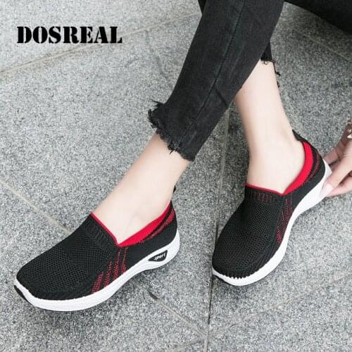 DOSREAL 2021 Women Running Shoes Female Vulcanized Casual Flats Breathable Walking Shoes Ladies Summer Sport Shoes Plus Size