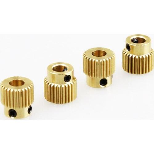 Prusa i3/Anet extrusion wheel/drive gear brass extruder feed gear 26 teeth feeding filament feed wheel