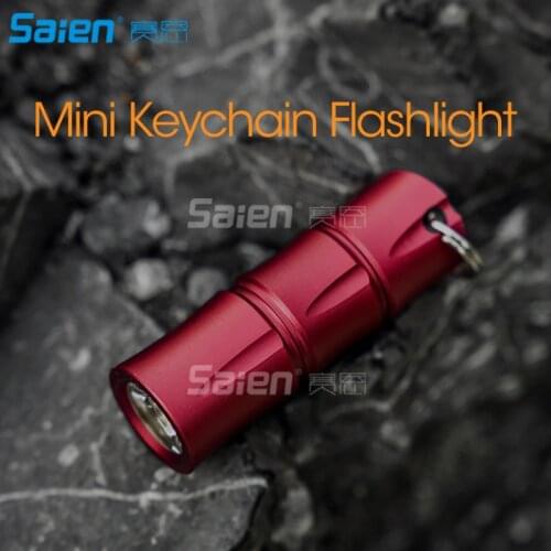Mini Flashlight Keychain with Micro USB Rechargeable Tiny Flashlight Brightness can Achieve up to 120 lumens for EDC Torch