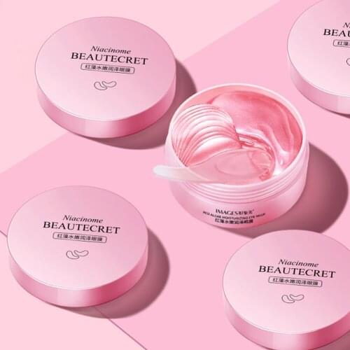 Hydrogel eye patches with hyaluronic acid red algae moisturizing Eye mask (60 pieces) Anti Wrinkle Eye Bags red водорослями