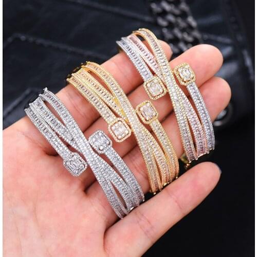 GODKI 2021 Personality Trendy Bangle Gorgeous Super Gift for girl Friends Lover New Year surprise Bridal Wedding High Quality