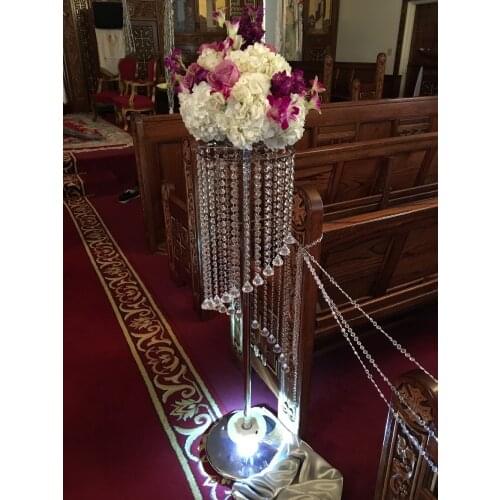 Crystal aisle road lead wedding pillars Crystal Centerpiece for Wedding decoration 10pcs/lot