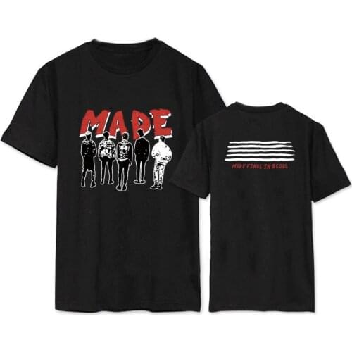 KPOP BIGBANG MADE Korea Seoul Concert Album Shirts New Casual Cotton Tshirt T Shirt Short Sleeve Tops T-shirt DX339