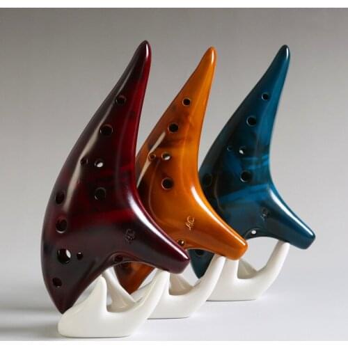 Red Yellow Blue Twelve Hole Ocarina Alto C Beginner Teaching Ocarina