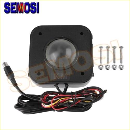 Illuminated 4.5cm Round LED Trackball Mouse PS/2 PCB Connector For 60 In 1 Arcade Game Machine Accessory DIY