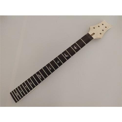 Maple 22 frets guitar Neck Rosewood Fingerboard inlay Replacement locking nut 25.5inch