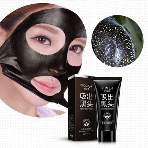 BIOAQUA Deep Cleansing Black Mask Bamboo Charcoal Blackhead Remover Skin Care Peal-off Nose Mask