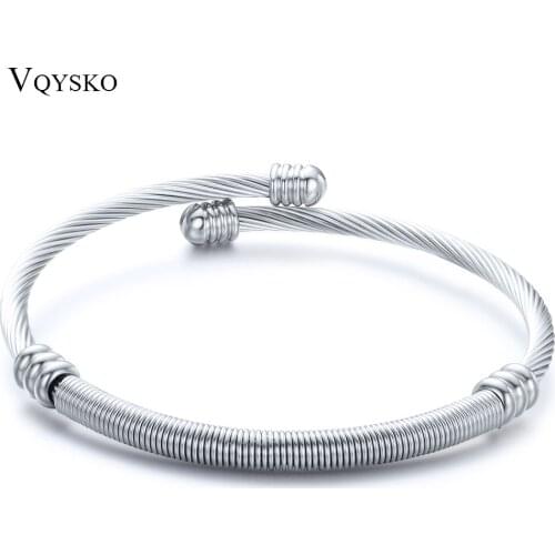 Trendy Cable Mesh Lover Bracelet for Women Bangle Jewelry stainlesss steel Bracelets Bangles