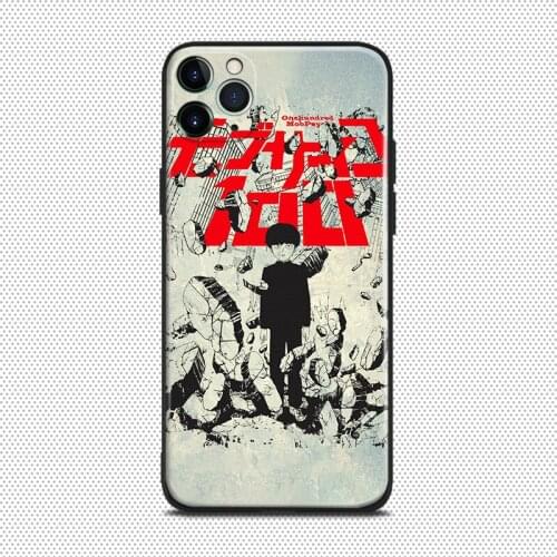 Mob psycho 100 fun art anime manga For iPhone se 6 6s 7 8 plus x xr xs 11 pro max soft silicone phone case cover shell