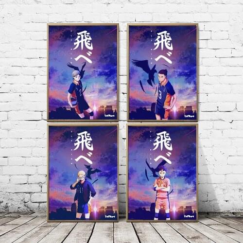 Wall Art Haikyuu Pictures HD Prints Main Characters Poster Japan Animation Home Decor Canvas Paintings Modular For Living Room