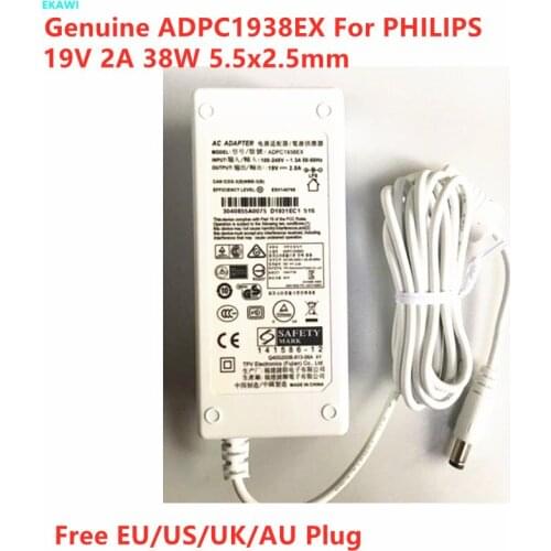 Genuine AC Adapter Charger For PHILIPS AOC 19V 2A 38W ADPC1938EX ADPC1936 220C4LSB/93 276E7Q I2781FH/79 LCD Monitor Adapter