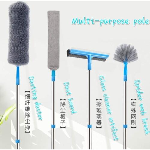 Feather Duster Dust-removable Household Retractable Cleaning Sanitary Tool Sweeping Gray Blanket Sweeping Artifact Duster