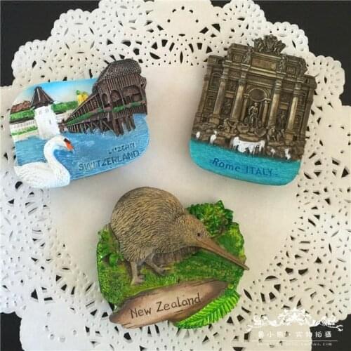 Landscape Mark Roman New Zealand Style Travel Magnetic Stickers World Tourist Souvenirs Fridge Magnets Creative Home Decoration