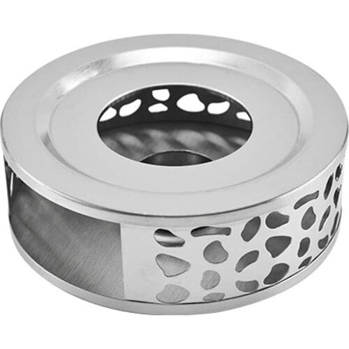 Tea Warmer Coffee Warmer Made Of Stainless Steel with Tealight Holder Tea Base Hollow Carved Design Heater Coffee Warmer