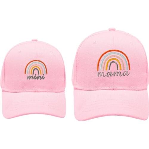 Boys Girls Adjustable Baseball Cap Rainbow Children School Adults Kids Sport Parent-child Mom Baby Hat 97BC