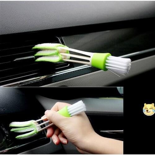 Double Ended Car Cleaning Brush Household Blinds Duster Cleaning Tool Keyboard Car Air Vent Slit Cleaning Brushes