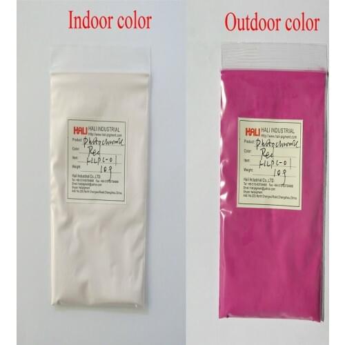 Solar active pigment, photochromic pigment, color changing by sunlight or UV light, color:Red