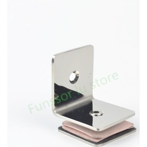 Stainless steel 90-degree glass clamp, Glass partition plate holder,mirror polishing,fix glass on the wall,bathroom accessories
