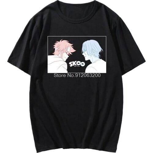 SK8 The Infinity Hoodie Print T-shirt Male Japanese Anime Harajuku Style Skateboard Boy Summer mens T-shirt Short Sleeve