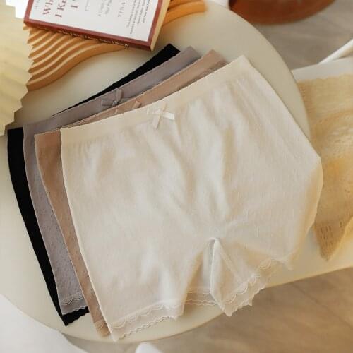 Summer Simple Seamless safety Panties women summer Cozy safety pants students Panties women white black NSHM01 NSHM02