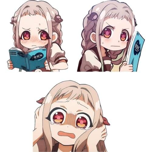 Three Ratels CA90 Nene yashiro Funny expression of cartoon girl car stickers motorcycle decals anime guitar sticker