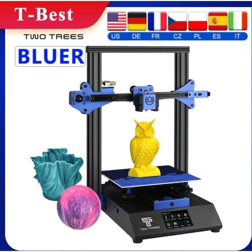 TWO TREES BLUER 3D Printer Metal Structure Silent Printing High Precision 3.5 Inch Touchscreen Heated Bed Resume Print Filament