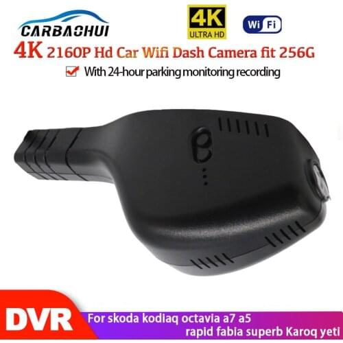 4K Car Wifi DVR Dash Cam Digital Video Recorder APP Control Full HD For skoda kodiaq octavia a7 a5 rapid fabia superb Karoq yeti