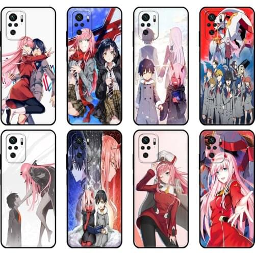 Black tpu Case For Xiaomi Redmi 9T Case Redmi Note 9T Note 10 Pro Case Darling in the Franxx