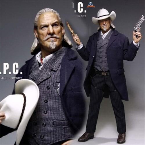 For Fans Collection 1/6th Soldier Male Head Sculpture ART Hell Cowboy For Usual 12inch Doll Action Collectable