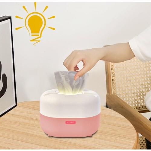 Home Luminous Tissue Box Adjustable Smart Body Induction Touch Bedroom Night Light Pumping Case Paper Kitchen Tool Storage Box