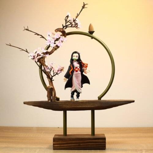 Devils Blade Anime Figures Kamado Tanjirou Nezuko Demon Slayer PVC Action Figures Collectible Model Toys Doll Home Decoration