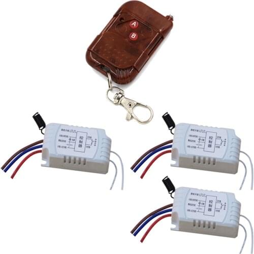 Hot Selling Manual Wireless Smart Remote Control Switch For Led Lamp +3pcs Receiver AC220V 315/433MHZ