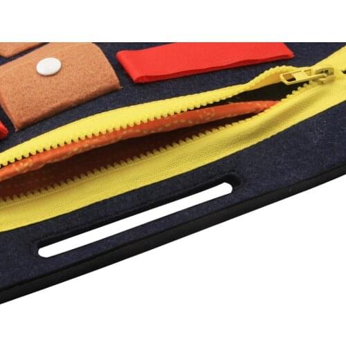 Button/Buckle/Zip/Lace Activity Board Kids Basic Life Skills Early Soft Toy