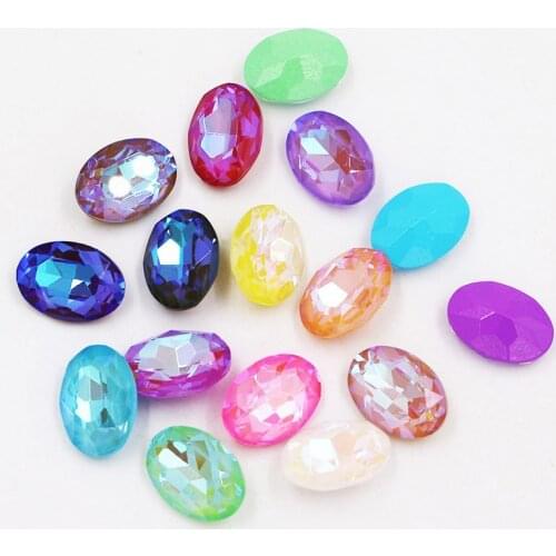 13x18mm crystals element for crafts fancy stone Oval Crystal crystals and Stones Decoration crystals beads for jewelry making