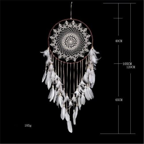 Lace Dreamcatcher Wind Chimes Nordic Dreamcatcher Wall Hanging Creative Wind Chimes Home Decor Wedding Decoration coffee & black