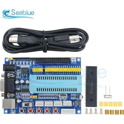 DC 12V PIC16F877A Development Board JTAG Minimum System Microcontroller Module MAX3232 ISP IO ICSP Program Emulator