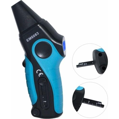 Tire Pressure Gauge and Veins Depth Ruler 3.0~99.5PSI Measure Car Automotive Motorcycle Truck PSI,BAR,kPa,kg/cm2