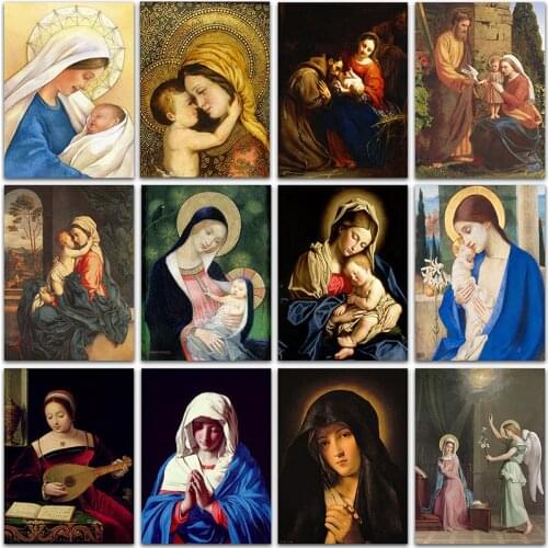 5D Diamond Painting Kit Paint Jesus religion goddess baby faith Full Square&Round embroidery mosaic Cross stitch Home Decor Gift