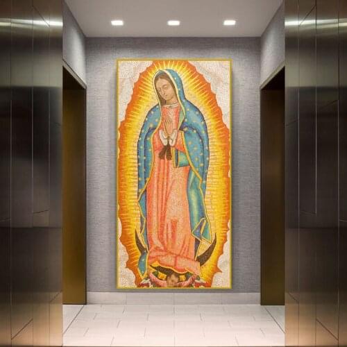 Wall Art Blessed Virgin Mary Christian Tradition Print Canvas Painting Abstract Portrait Home Decor Living Room Posters Pictures