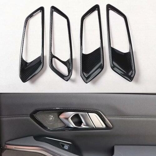 New ABS Car Interior Door Handle Decoration Frame Trim Styling For BMW 3 Series 2020 2021 LHD Auto Moldings