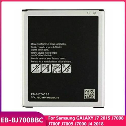 Original Phone Battery EB-BJ700BBC For Samsung GALAXY J7 2015 J7008 J700F J7009 J7000 J4 2018 Replacement Batteries 3000mAh